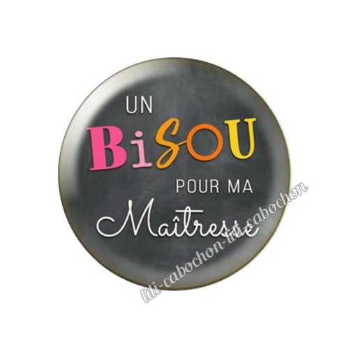 Cabochon résine a coller 25 mm maîtresse az4