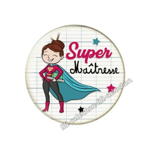 Cabochon résine a coller 25 mm maîtresse az10