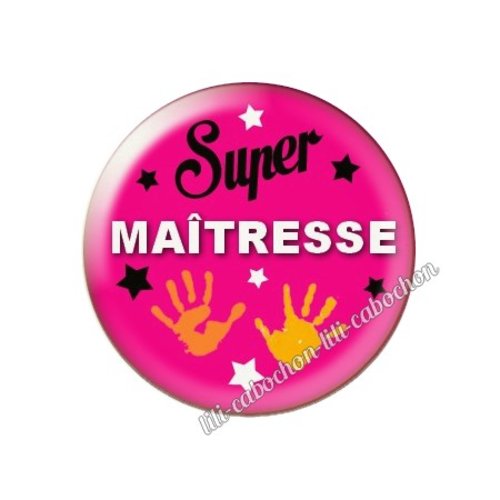 Cabochon résine a coller 25 mm maîtresse az17