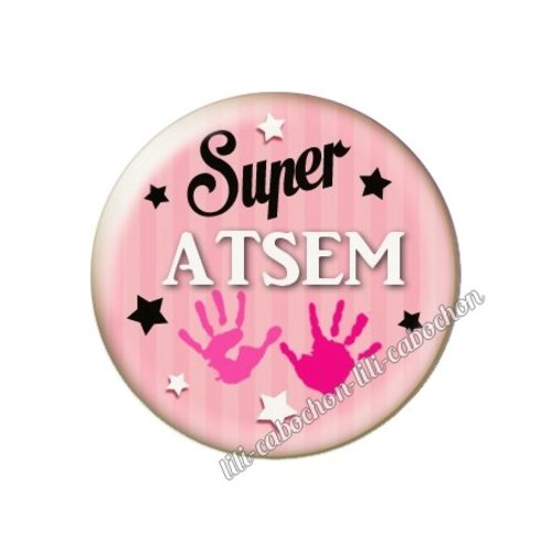 Cabochon résine a coller 25 mm atsem az25