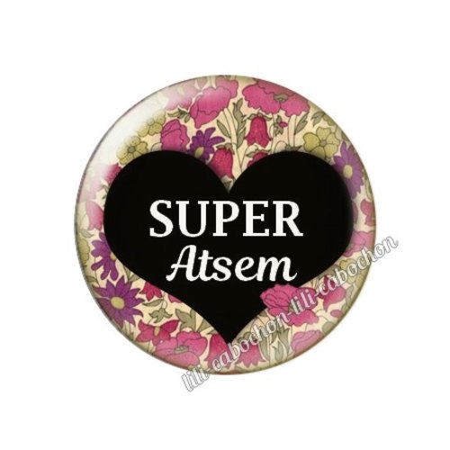 Cabochon résine a coller 25 mm atsem a40