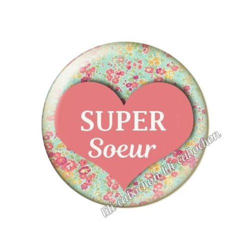 Cabochon résine a coller 25 mm soeur ah19