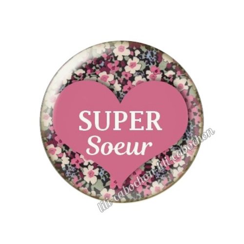 Cabochon résine a coller 25 mm soeur ah21