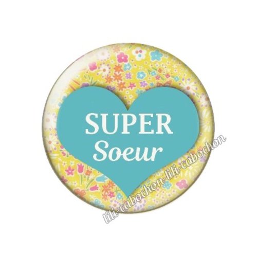 Cabochon résine a coller 25 mm soeur ah25