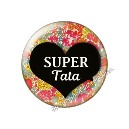 Cabochon résine a coller 25 mm tata ah33