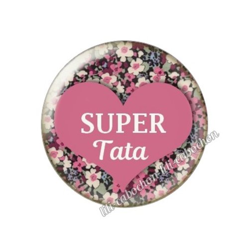 Cabochon résine a coller 25 mm tata ah37