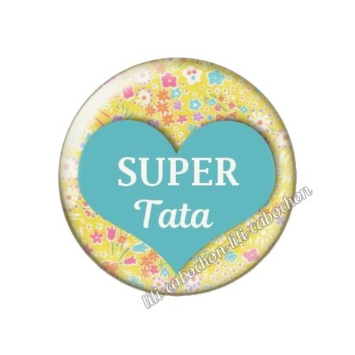 Cabochon résine a coller 25 mm tata ah41