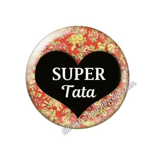 Cabochon résine a coller 25 mm tata ah42