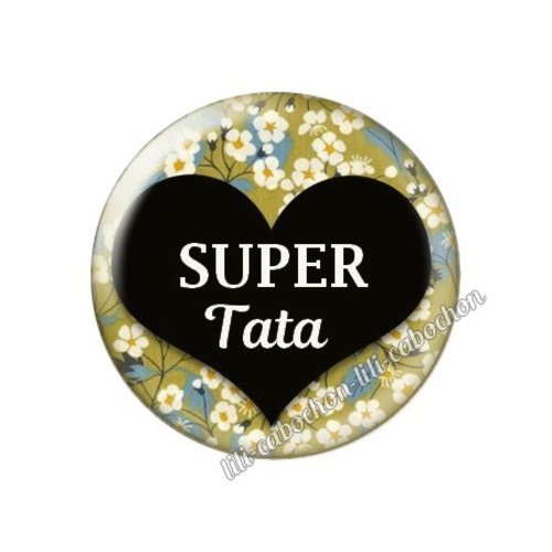 Cabochon résine a coller 25 mm tata ah45