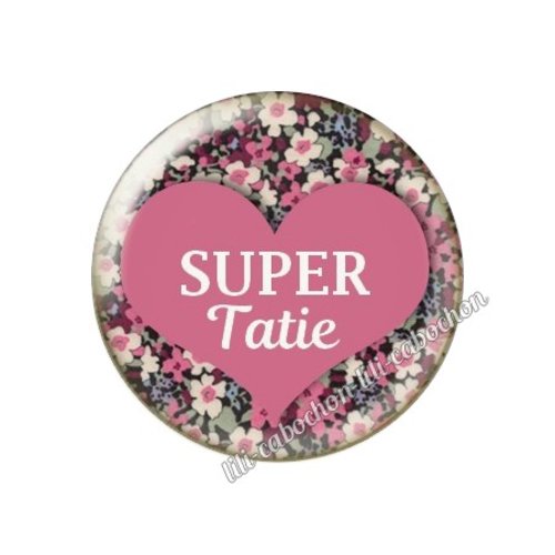 Cabochon résine a coller 25 mm tatie ah51