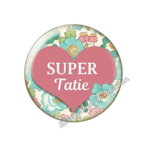 Cabochon résine a coller 25 mm tatie ah58