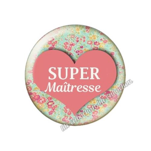 Cabochon résine a coller 25 mm maîtresse ah64