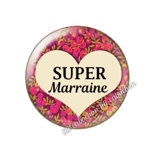 Cabochon résine a coller 25 mm marraine ah76