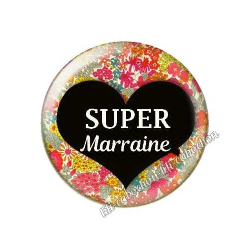 Cabochon résine a coller 25 mm marraine ah77