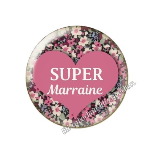 Cabochon résine a coller 25 mm marraine ah81