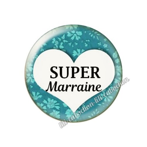 Cabochon résine a coller 25 mm marraine ah84