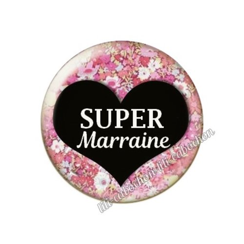 Cabochon résine a coller 25 mm marraine ah85