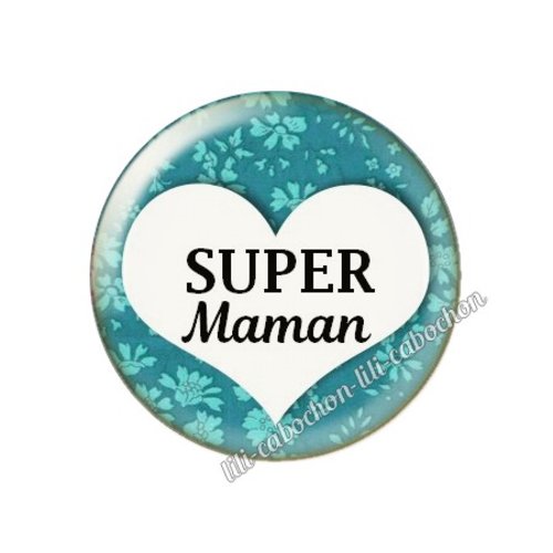 Cabochon résine a coller 25 mm maman ah99