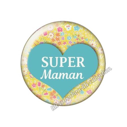 Cabochon résine a coller 25 mm maman ah101