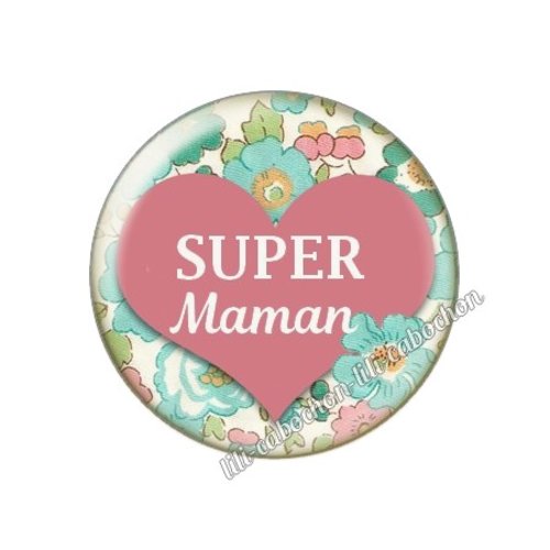 Cabochon résine a coller 25 mm maman ah103