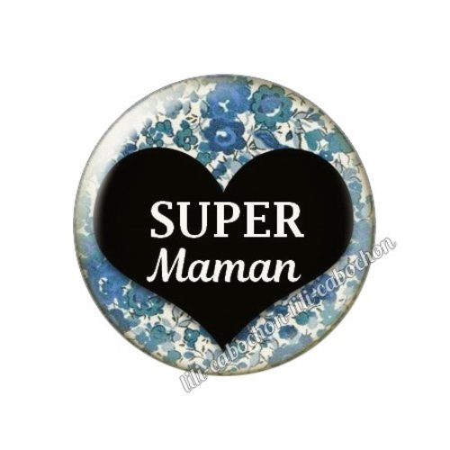 Cabochon résine a coller 25 mm maman ah104