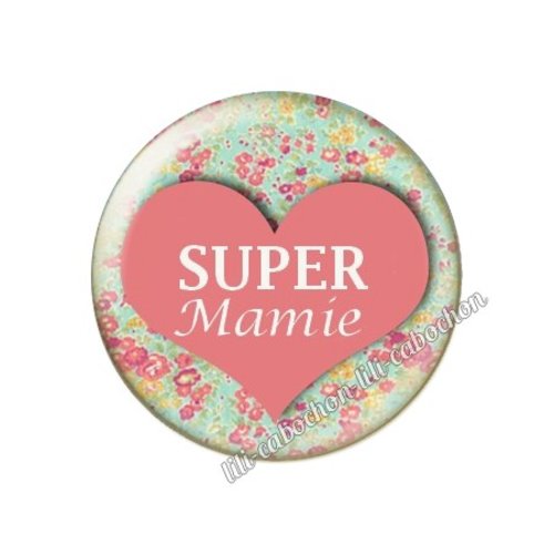 Cabochon résine a coller 25 mm mamie ah109