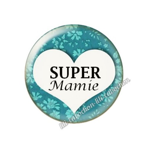 Cabochon résine a coller 25 mm mamie ah114