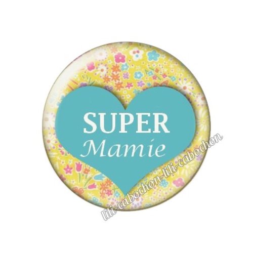 Cabochon résine a coller 25 mm mamie ah116