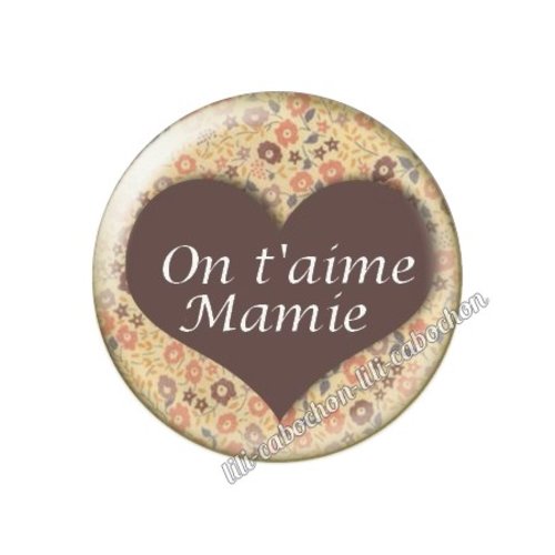 Cabochon résine a coller 25 mm mamie ah125