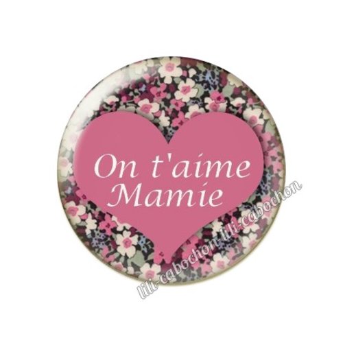 Cabochon résine a coller 25 mm mamie ah127