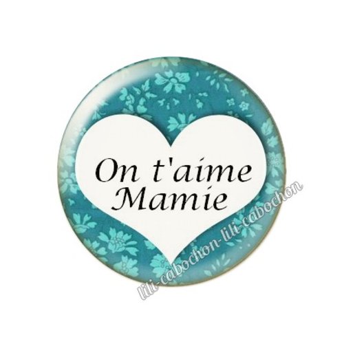 Cabochon résine a coller 25 mm mamie ah129