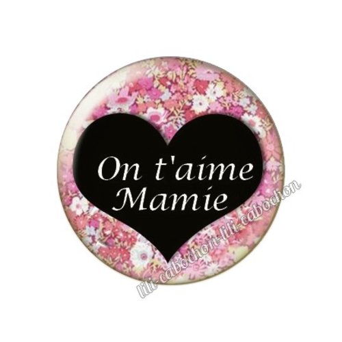 Cabochon résine a coller 25 mm mamie ah130