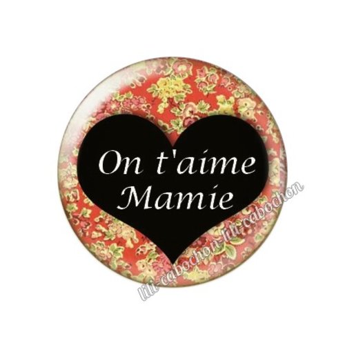 Cabochon résine a coller 25 mm mamie ah132