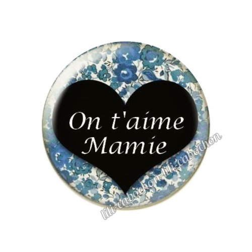 Cabochon résine a coller 25 mm mamie ah134