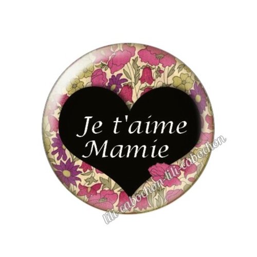 Cabochon résine a coller 25 mm mamie ah136