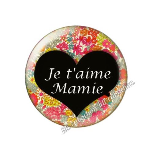 Cabochon résine a coller 25 mm mamie ah137