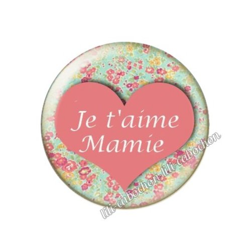 Cabochon résine a coller 25 mm mamie ah138