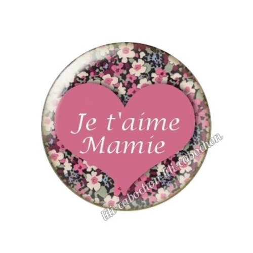 Cabochon résine a coller 25 mm mamie ah141