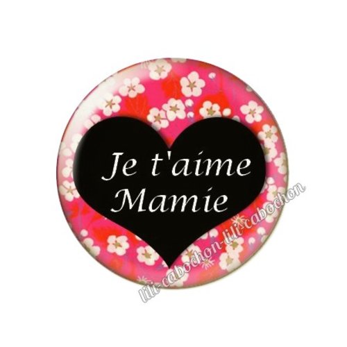 Cabochon résine a coller 25 mm mamie ah142