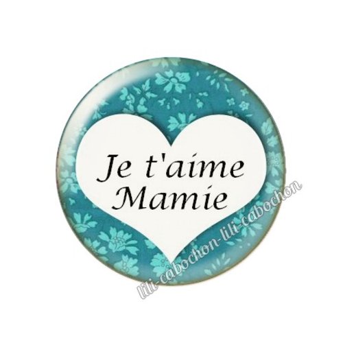 Cabochon résine a coller 25 mm mamie ah143