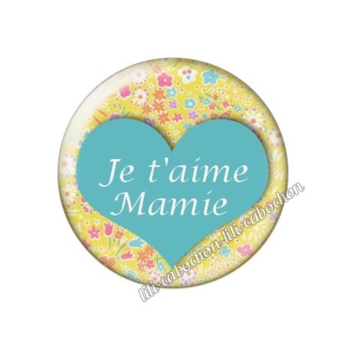 Cabochon résine a coller 25 mm mamie ah145