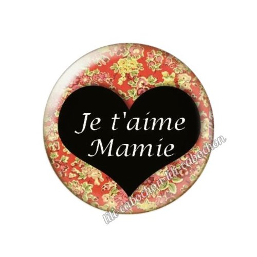 Cabochon résine a coller 25 mm mamie ah146