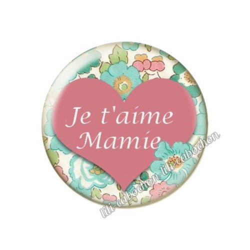 Cabochon résine a coller 25 mm mamie ah147