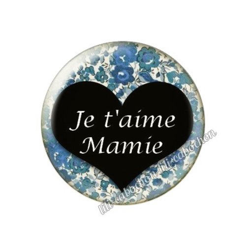 Cabochon résine a coller 25 mm mamie ah148