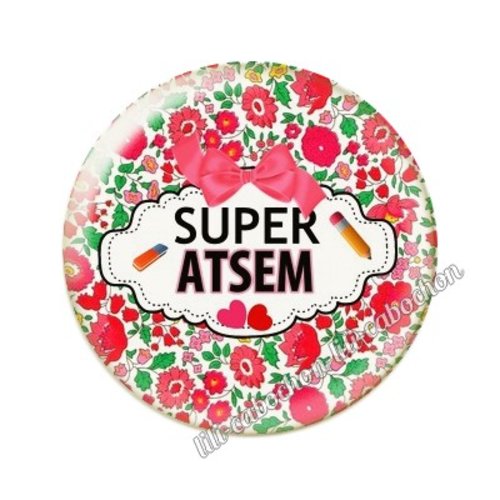 Cabochon résine a coller 25 mm atsem ai4