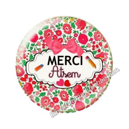 Cabochon résine a coller 25 mm atsem ai5