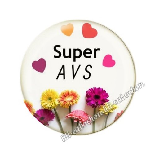 Cabochon résine a coller 25 mm avs ai6