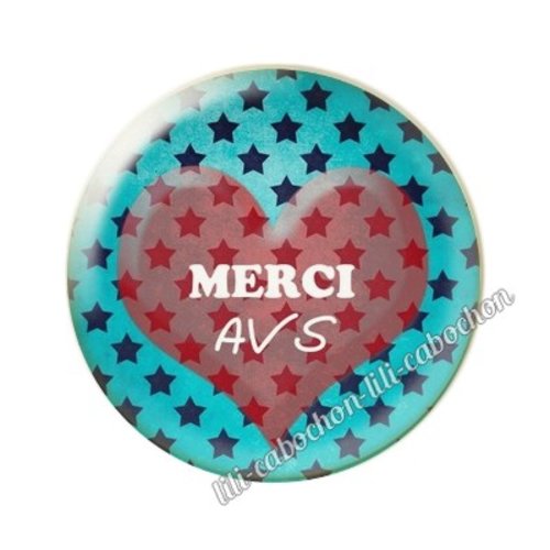 Cabochon résine a coller 25 mm avs ai9