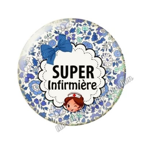Cabochon résine a coller 25 mm infirmière ai4