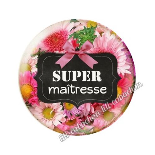 Cabochon résine a coller 25 mm maîtresse ai1